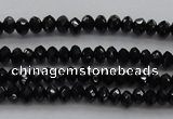 CBS511 15.5 inches 2*3mm faceted rondelle AA grade black spinel beads