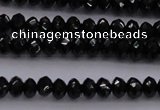 CBS512 15.5 inches 2*4mm faceted rondelle AA grade black spinel beads