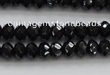 CBS513 15.5 inches 4*5mm faceted rondelle AA grade black spinel beads