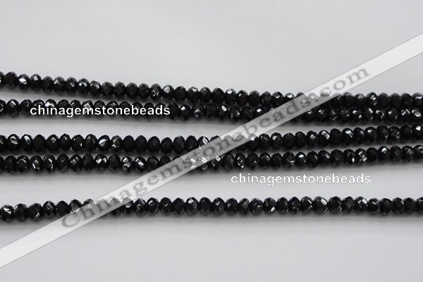 CBS513 15.5 inches 4*5mm faceted rondelle AA grade black spinel beads