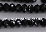 CBS514 15.5 inches 4*6mm faceted rondelle AA grade black spinel beads