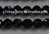 CBS525 15.5 inches 6mm faceted round natural black spinel beads