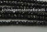 CBS531 15.5 inches 1.5*2.5mm faceted rondelle black spinel beads