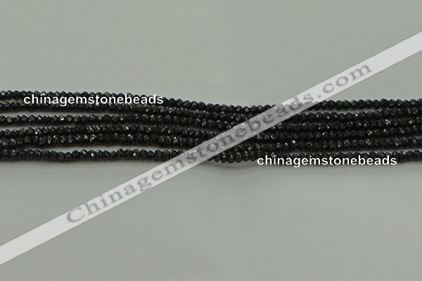 CBS531 15.5 inches 1.5*2.5mm faceted rondelle black spinel beads