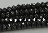 CBS532 15.5 inches 3*5mm faceted rondelle black spinel beads