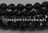 CBS536 15.5 inches 6mm faceted round black spinel beads