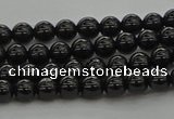 CBS539 15.5 inches 4mm round black spinel beads wholesale