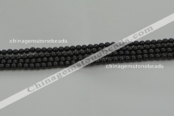 CBS539 15.5 inches 4mm round black spinel beads wholesale