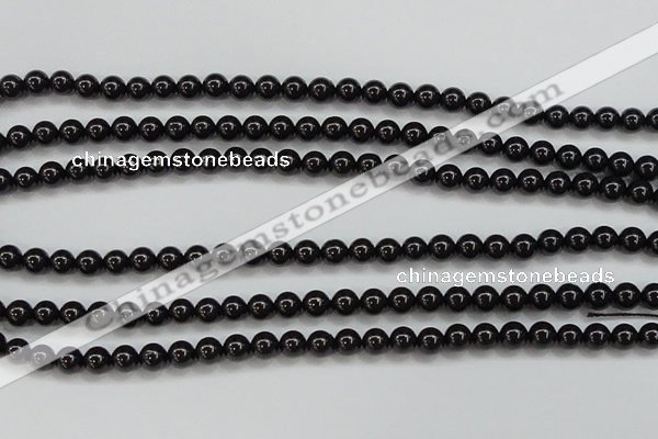 CBS551 15.5 inches 6mm round AA grade black spinel beads