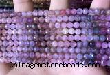 CBS560 15.5 inches 4mm faceted round pink spinel beads wholesale