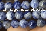 CBS600 15.5 inches 4mm round blue spot stone beads wholesale