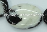 CBW129 15.5 inches 30*40mm oval black & white jasper beads