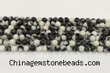 CBW171 15.5 inches 6mm round black & white jasper gemstone beads wholesale