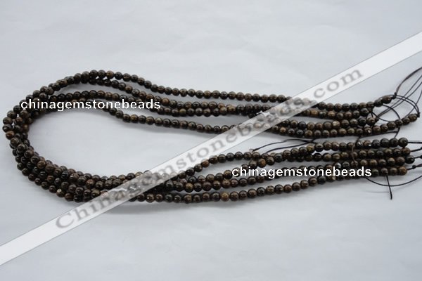 CBZ100 15.5 inches 4mm round bronzite gemstone beads