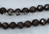 CBZ103 15.5 inches 6mm faceted round bronzite gemstone beads