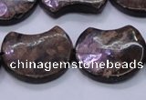 CBZ112 15.5 inches 20*24mm curved moon bronzite gemstone beads