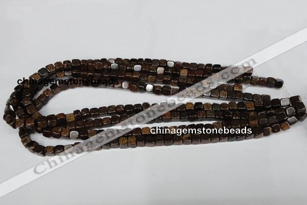 CBZ205 15.5 inches 6*6mm cube bronzite gemstone beads