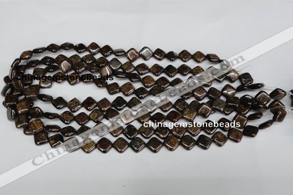 CBZ222 15.5 inches 10*10mm diamond bronzite gemstone beads