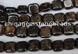 CBZ224 15.5 inches 8*8mm square bronzite gemstone beads