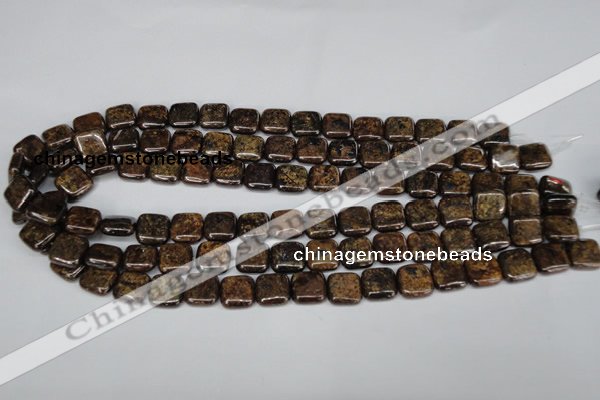 CBZ226 15.5 inches 12*12mm square bronzite gemstone beads