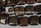 CBZ227 15.5 inches 14*14mm square bronzite gemstone beads