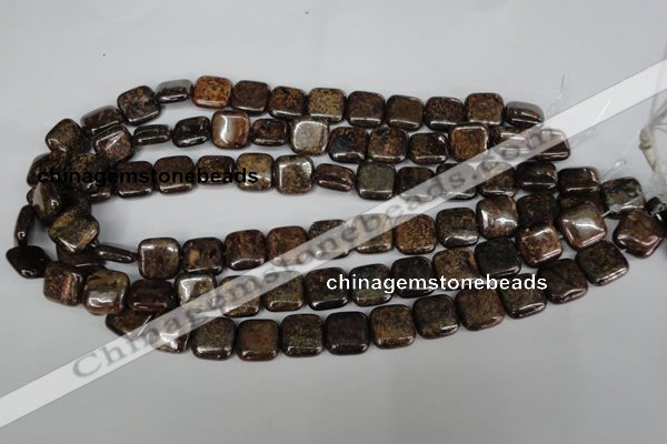 CBZ227 15.5 inches 14*14mm square bronzite gemstone beads