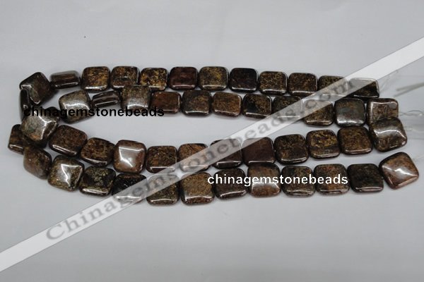 CBZ228 15.5 inches 16*16mm square bronzite gemstone beads