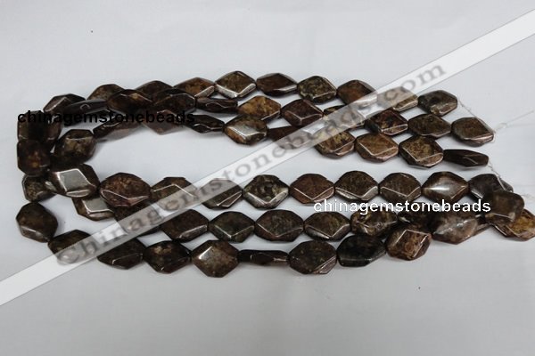 CBZ243 15.5 inches 13*18mm octagonal bronzite gemstone beads