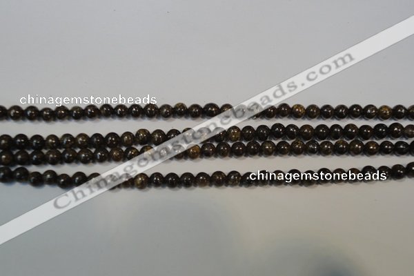 CBZ253 15.5 inches 4mm round bronzite gemstone beads wholesale