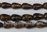 CBZ411 15.5 inches 8*12mm teardrop bronzite gemstone beads