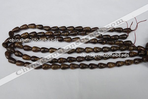 CBZ411 15.5 inches 8*12mm teardrop bronzite gemstone beads