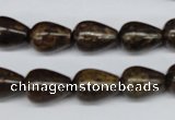 CBZ412 15.5 inches 10*14mm teardrop bronzite gemstone beads