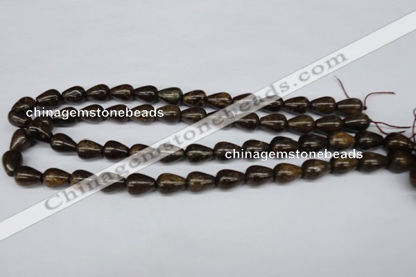 CBZ412 15.5 inches 10*14mm teardrop bronzite gemstone beads