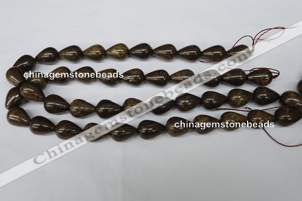 CBZ413 15.5 inches 12*16mm teardrop bronzite gemstone beads