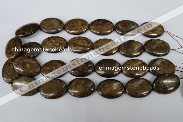 CBZ422 15.5 inches 22*30mm oval bronzite gemstone beads