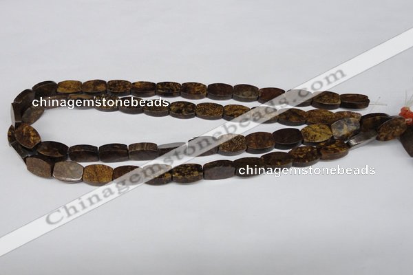 CBZ426 15.5 inches 10*14mm flat drum bronzite gemstone beads