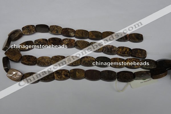 CBZ427 15.5 inches 12*16mm flat drum bronzite gemstone beads