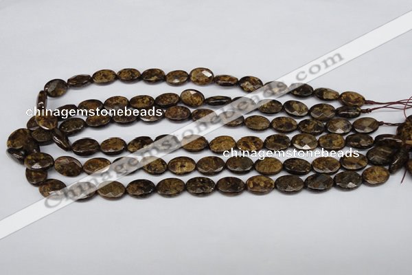 CBZ436 15.5 inches 10*14mm faceted oval bronzite gemstone beads