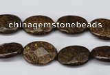 CBZ437 15.5 inches 12*16mm faceted oval bronzite gemstone beads