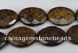 CBZ439 15.5 inches 15*20mm faceted oval bronzite gemstone beads