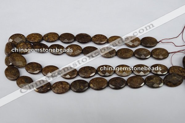 CBZ439 15.5 inches 15*20mm faceted oval bronzite gemstone beads