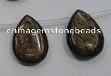 CBZ501 Top-drilled 12*16mm flat teardrop bronzite gemstone beads