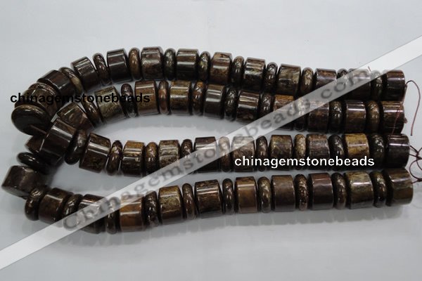 CBZ58 15.5 inches 6*18mm & 12*18mm rondelle bronzite gemstone beads