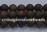 CBZ601 15.5 inches 6mm round matte bronzite beads wholesale