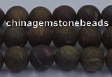 CBZ602 15.5 inches 8mm round matte bronzite beads wholesale