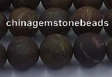 CBZ604 15.5 inches 10mm round matte bronzite beads wholesale