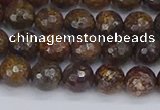 CBZ612 15.5 inches 8mm faceted round bronzite gemstone beads