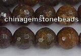 CBZ614 15.5 inches 12mm faceted round bronzite gemstone beads