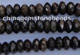 CBZ65 15.5 inches 6*10mm faceted rondelle bronzite gemstone beads