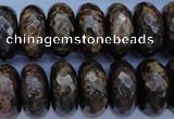 CBZ68 15.5 inches 10*20mm faceted rondelle bronzite gemstone beads